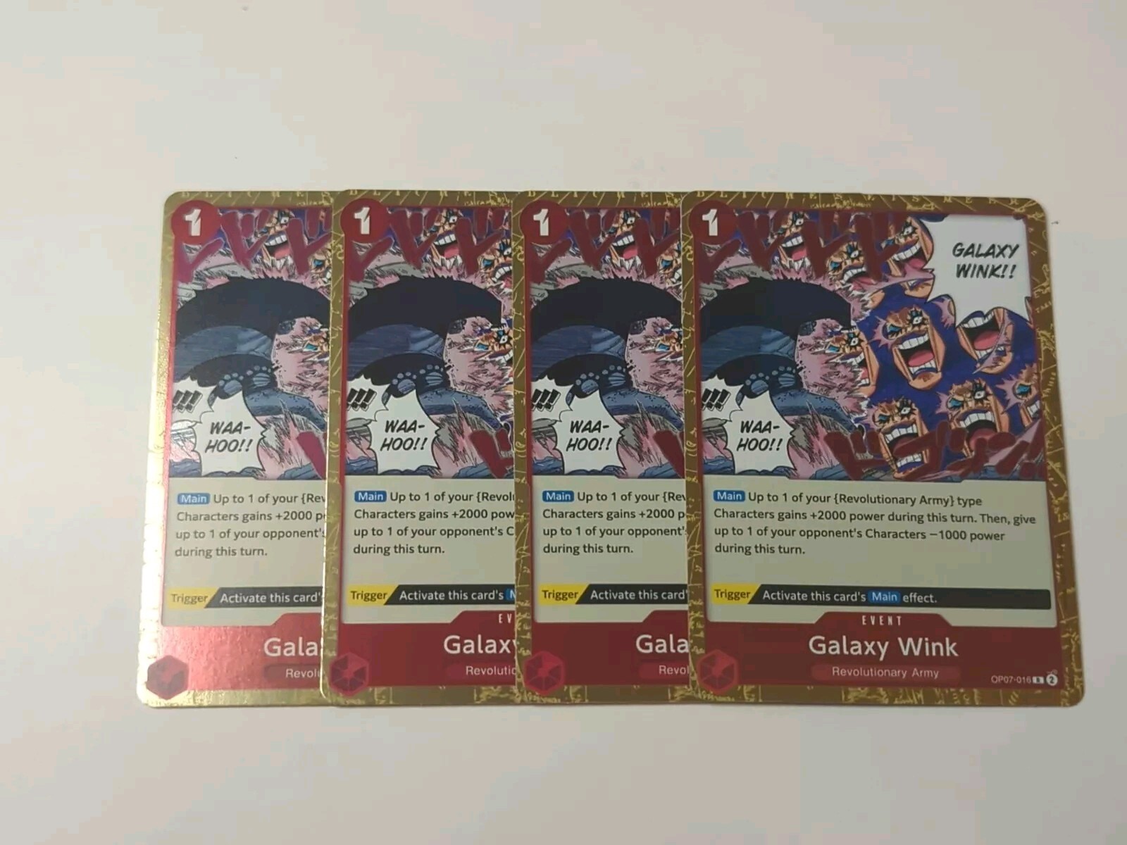 One Piece Card Game Galaxy Wink OP07-016 500 Years Into The Future Playset X4! 