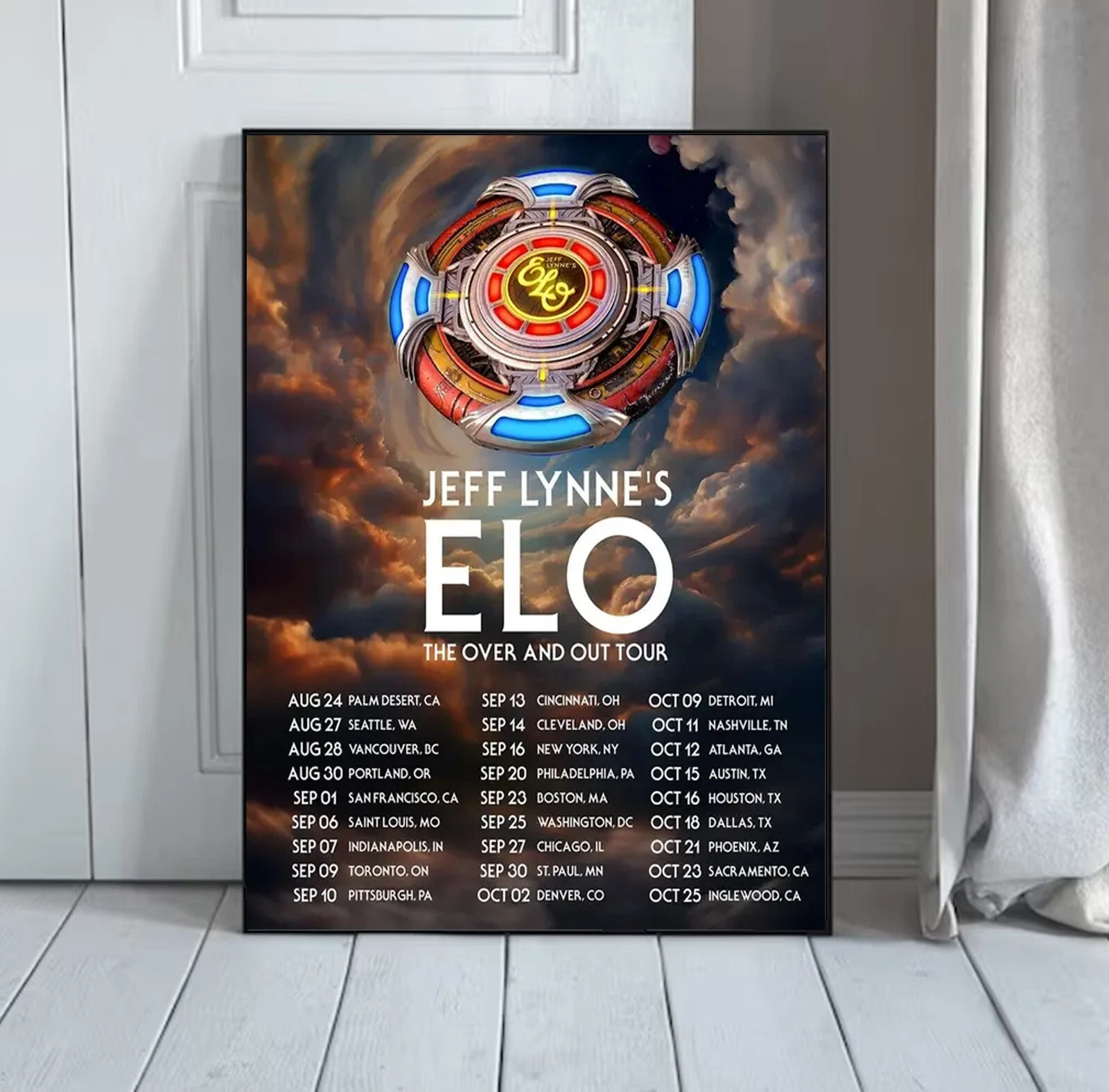 Jeff Lynne's ELO Over and Out FINAL Tour 2024 Poster