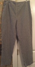 Tommy Hilfiger Womens B W Flat Front Check Pants Size 8 Excellent Condition