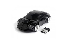Porsche Car Optical Wireless Silent Mouse Portable Mini BLACK Color