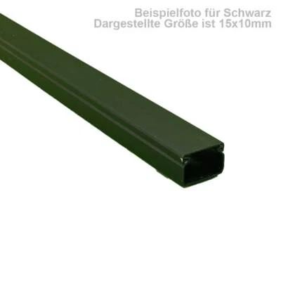 Kabelkanal Schwarz matt Aufputz Schrauben Elektromaterial 2 x 1m Kabel Kanal - Bild 1 von 4