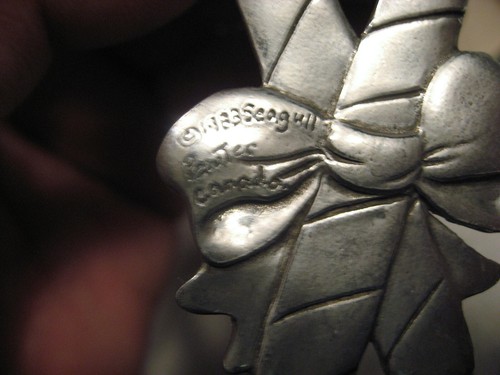 Vintage Seagull Pewter Co. Pewter Candy Canes Christmas Ornament about 2.25"T - Picture 3 of 3