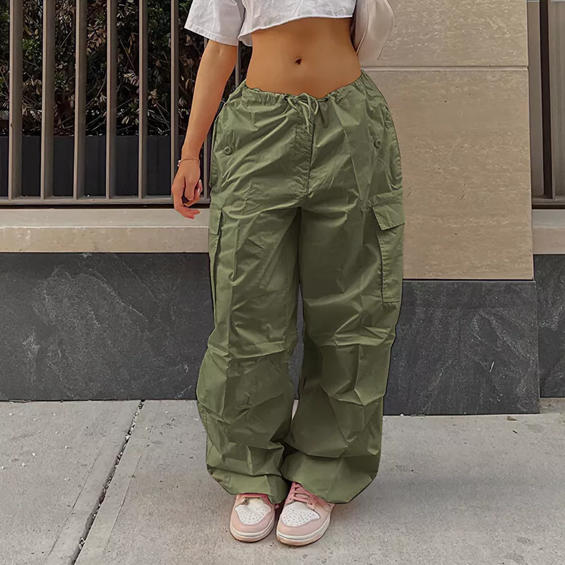 Women Sweatpants Pants Casual Baggy Wide Leg Cargo Trousers