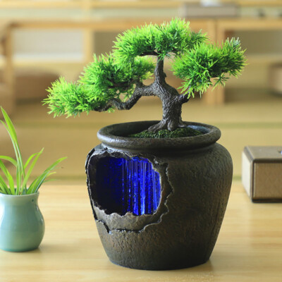 Indoor Tabletop Water Fountain Waterfall Fountain Rock Fengshui Decor Desktop