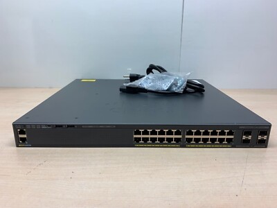 Cisco WS-C2960XR-24PS-I Gigabit POE Ethernet Switch PWR-C2-640WAC - C2960X-STACK