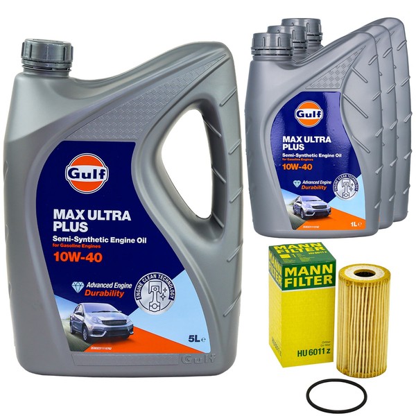 MotoröL Set Gulf Max Ultra Plus 10W-40 8 Liter + ÖLfilter FüR Renault Koleos II-image
