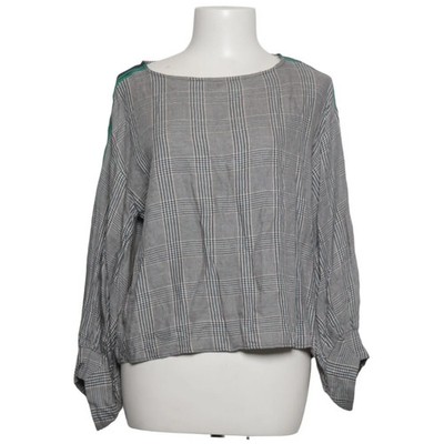 Zara Basic, Bluse, Größe: L, Grau, Karo, Damen #ZwR