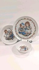 Vtg Oneida Raggedy Ann & Andy 1969 Childs Dish Set Bobbs-Merrill Co. 3 Pc Set