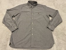 Ralph Lauren The Iconic Oxford Shirt Blue Flesh Pony Logo Mens Size Large