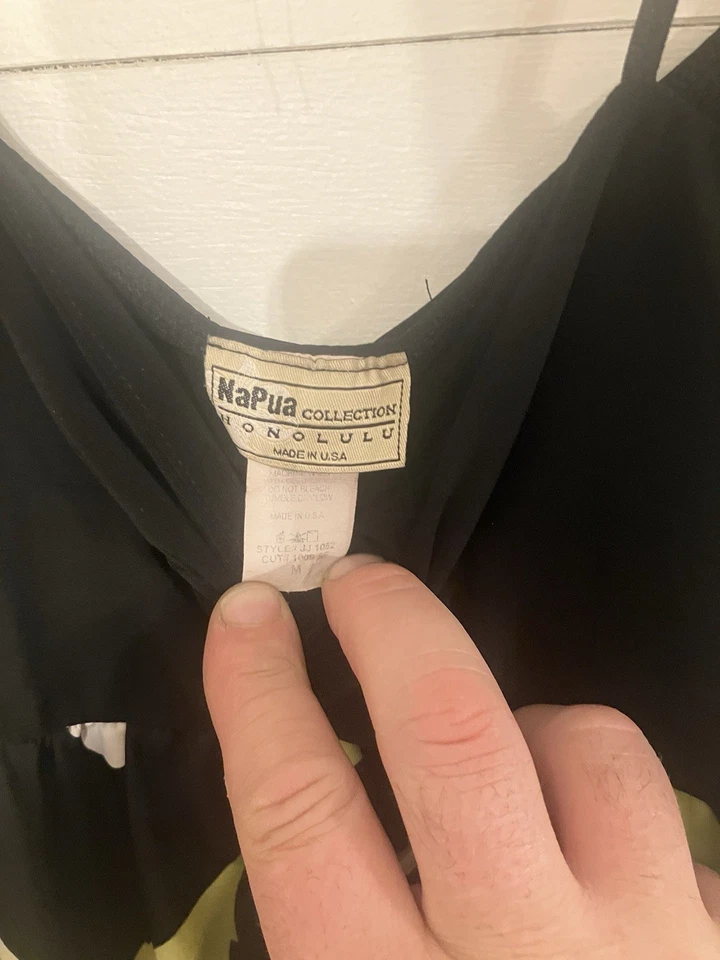 Vintage 80’s NaPua Collection Honolulu Tropical Floral Women’s Hawaiin Dress M - Image 3 of 4