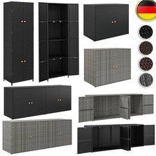 Gartenschrank Poly Rattan Haushaltsschrank Geräteschrank Terrasse Balkon Schrank