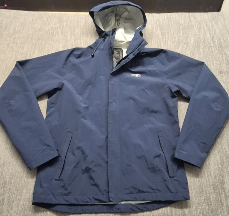 AFTCO lightweight waterproof shell fishing jacket blue men's SM hooded outdoors
