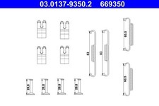 ATE Zubehörsatz, Feststellbremsbacken 03.0137-9350.2 für LAND ROVER