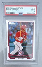 2012 Bowman Draft Picks & Prospects Bryce Harper Rookie #10 PSA 9 Nationals