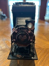 Kodak Jr. Six-20 Camera with unusual octagonal front plate, in good condition