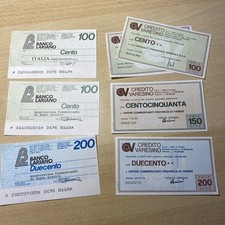 Mini Assegni Anni 70 Banco Lariano Credito Varesino