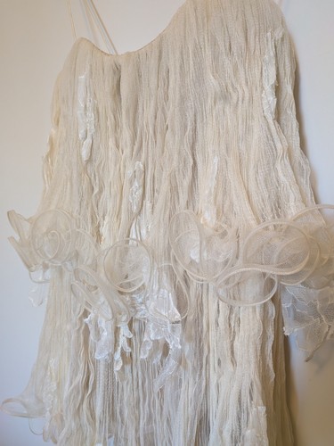 Danielle Frankel Wendell Tiered Lace Mini Wedding Dress Size 4