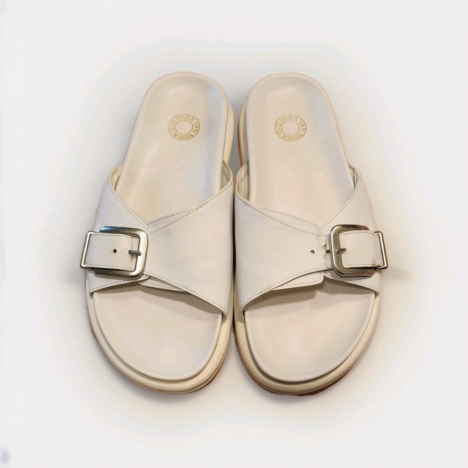 Sandalias sin cordones Dries Van Noten blancas para hombre talla 42,5 venta al por menor $675