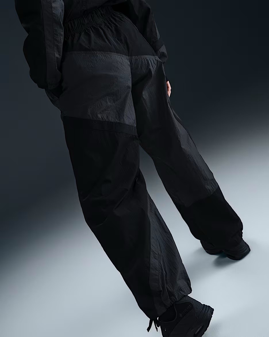 SACAI X NIKE Taglia Small Tuta Nike Sportswear Track Donna Tessuto Oversize Nero Prezzo consigliato £180