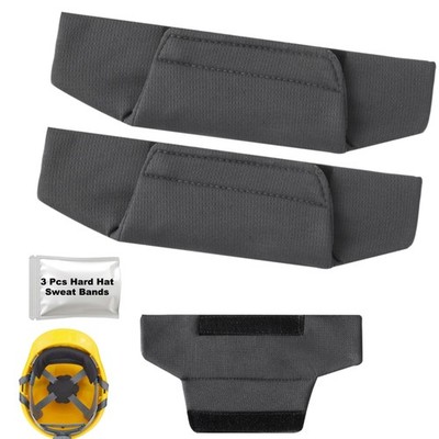 3 PCS Quick Drying Hardhat Liner Sweatband, Cotton Thickness Upgrade Grey