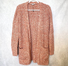 BB Dakota Steve Madden Odetta Open Pocket Cardigan Womens Small Rusty Orange NEW