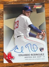 Eduardo Rodriguez Auto RC 2015 Bowman's Best  Best of 2015 Autographs Free Ship