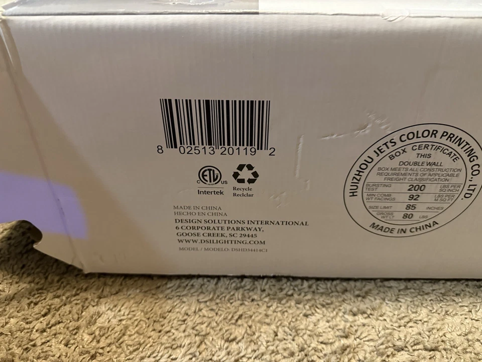 DSI LIGHTING Jaylin 22 in. 3-Light Matte Black Vanity Light w/ Frosted Shade NEW - Image 2 of 3