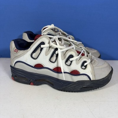 Osiris Men's D3 2001 Skate Shoe White/ Blue / Red Size 9