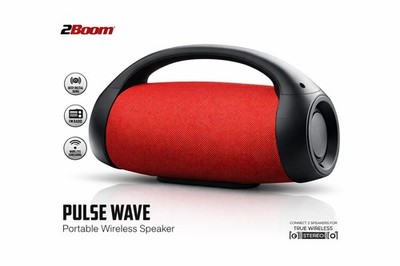 2Boom Pulse Wave Portable Wireless Speaker RED Brand New!