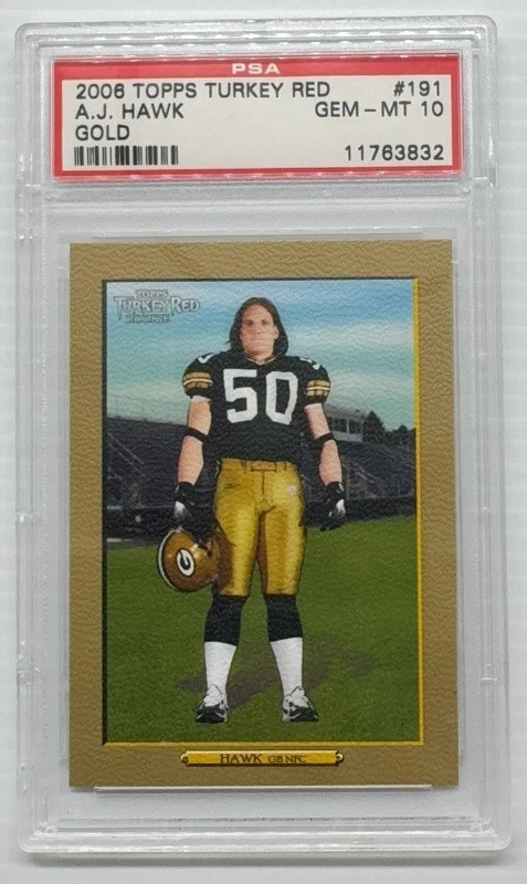 AJ Hawk Topps Turkey Red #191 Gold