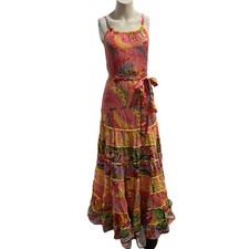 FARM Rio Mixed Prints Halter Maxi Dress in Pink Women’s Size Medium