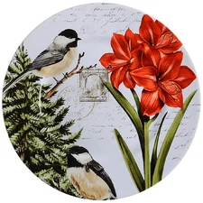 222 Fifth Winter Cheer Bird Dinner Plate 11319669