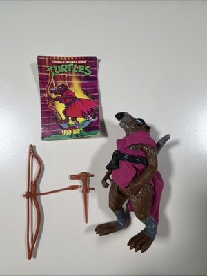 TMNT TEENAGE MUTANT NINJA TURTLES 1988 MACAO SOFT HEAD SPLINTER NM- W WEAPONS!!
