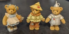 Cherished Teddies Dorothy, Scarecrow, Tinman, Wizard of OZ Figurines 2005 Avon