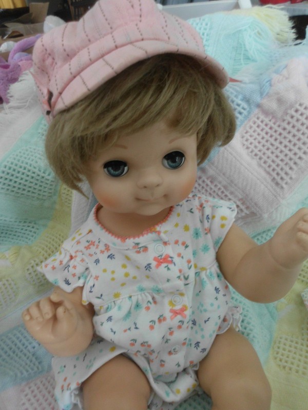 VINTAGE AMERICAN CHARACTER BUTTERBALL BABY DOLL VINYL / FOAM BODY 19" 1961