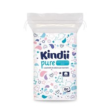 Kindii Quadrotti Cotone Neonato (1x60 Pezzi) Cotone Quadrati grandi per pelli