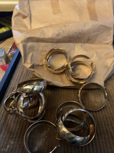 Vintage Attic Jewelry Find 8 Pair Earrings Unused in Bag 