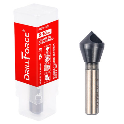 Cobalt Single End Countersink Drill Bits Set, Tialn Coated 90 Degree Heavy Duty