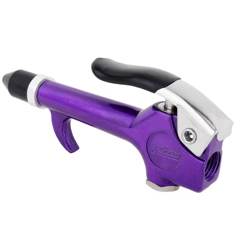 Milton® COLORFIT® Lever Blow Gun Tool, 1/4" NPT, Rubber Tip Nozzle, Purple