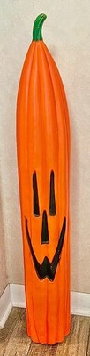 Vtg 36'' H General Foam Skinny Pencil Halloween Pumpkin Jack O'Lantern  Blow Mold
