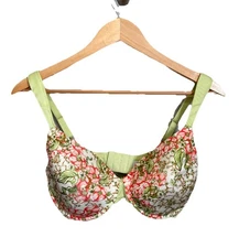 Natori Womens Bliss Perfection Light Padded T-Shirt Bra Size 34DD Buff Floral