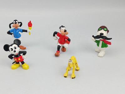 Bullyland Bully Figuren, Goofy, Mickey Maus, United Feature Snoopy, 5x Sammlung 
