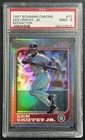 KEN GRIFFEY JR. PSA 9 1997 BOWMAN CHROME #12 REFRACTOR (1 GRADED HIGHER) 623