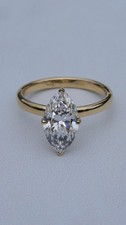 18ct Yellow Gold Marquise-Cut Diamond Solitaire Ring | 3.00ct | IGI Certified