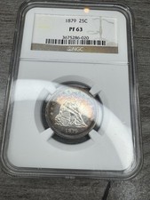 1879 Seated Liberty Quarter – NGC PF63 •Proof • Excellent Eye Appeal And Toning