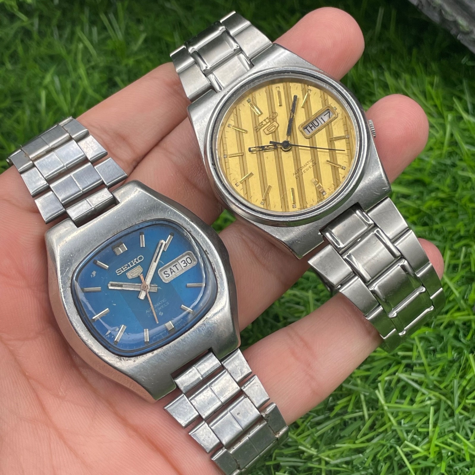 With Vinatge Seiko Of Watches 2 Men 5 Made Automatic Japan Lot Bracelets - vintagewatches.pk