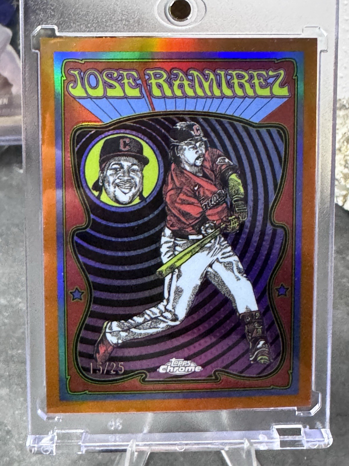 2025 Topps Chrome Ultraviolet All-Stars Jose Ramirez #UV-9 Orange Refractor /25