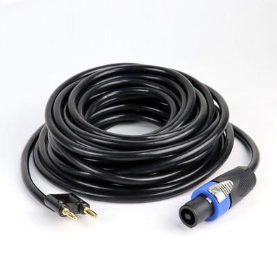 2pcs Speakon to Dual Banana Plug Cable, 16 Gauge Speaker Male Jumper Wire 30 Ft.
