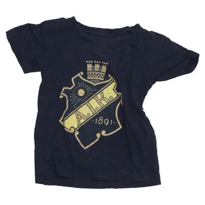 AIK, T-shirt, Größe: 80, Blau/Gelb, Print, Unisex (Kinder) #fWB