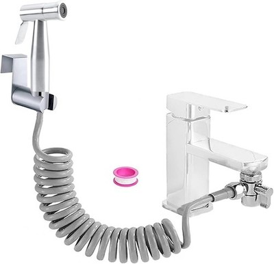 Handbrause Set Edelstahl Bidetaufsatz Badezimmer Hygiene Silberfarben